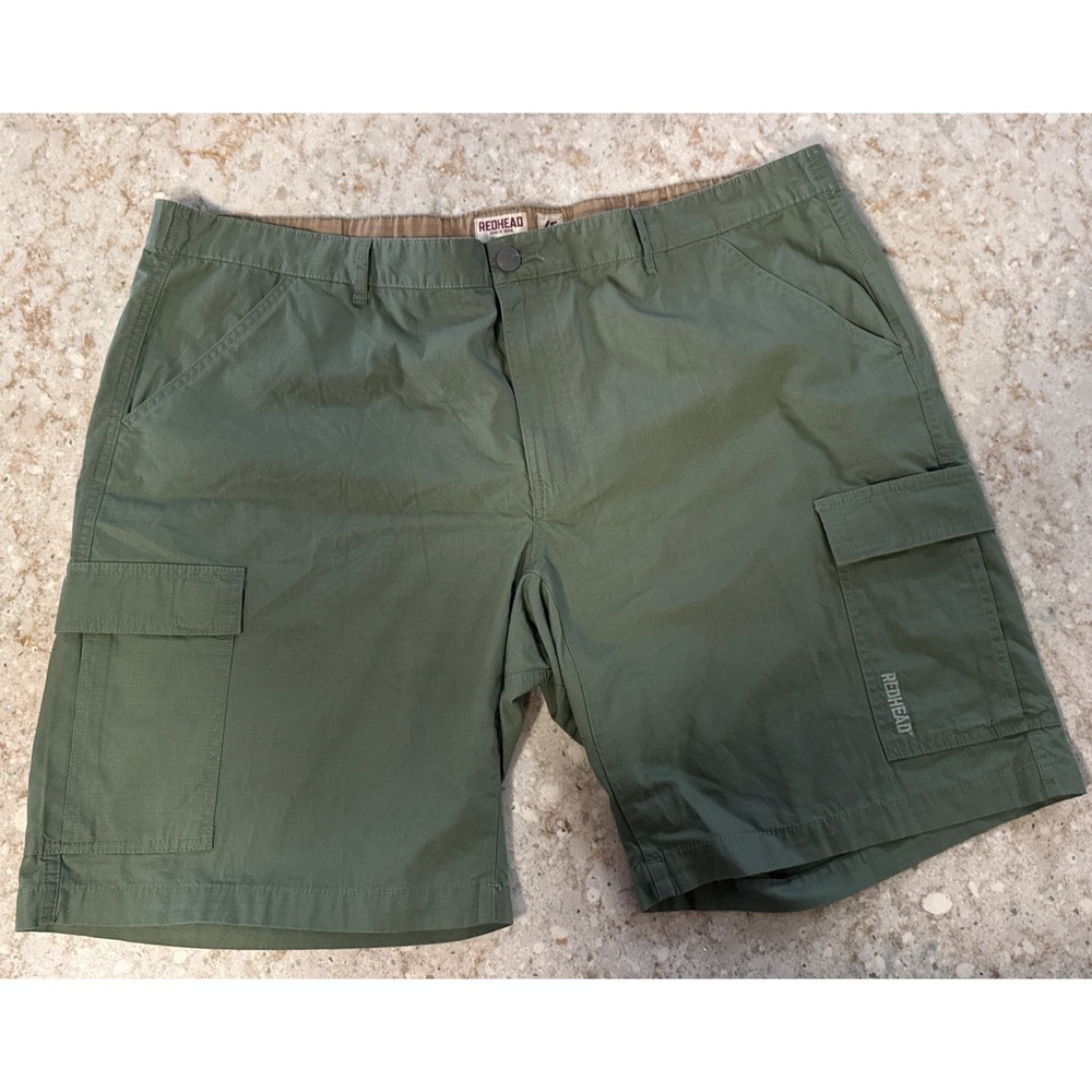 RedHead Cargo Shorts Mens Size 46 Green Cotton Casual Pockets